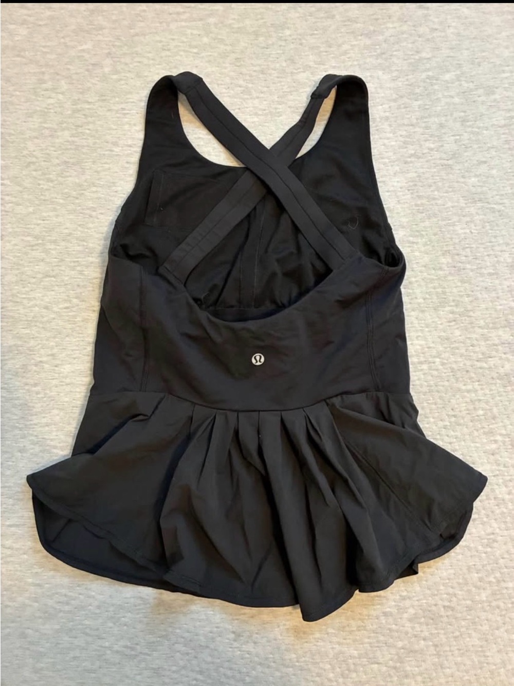 lululemon athletica Black Peplum-Style Racerback Tank - Picture 2 of 3